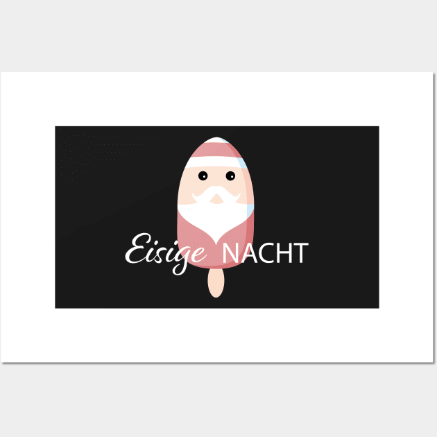 Santa Claus Kawai ice cream Wall Art by spontania